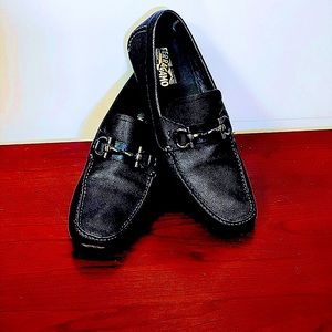 Men’s FERRAGAMO Leather Driver’s Dark Brown